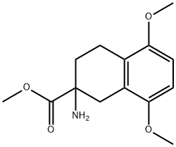 Methyl 2-amino-5,8-dimethoxy-1,2,3,4-tetrahydronaphthalene-2-carboxylate Struktur