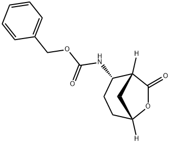 (1R*,2S*,5R*)-(7-OXO-6-OXA-BICYCLO[3.2.1]OCT-2-YL)-CARBAMIC ACID BENZYL ESTER Struktur