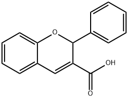 2H-1-Benzopyran-3-carboxylic acid, 2-phenyl- Struktur