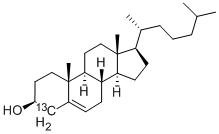 CHOLESTEROL-4-13C Struktur