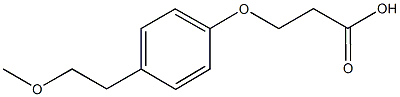 3-[4-(2-methoxyethyl)phenoxy]propanoic acid Struktur