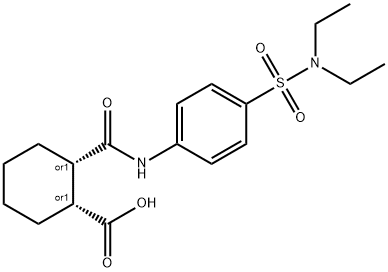 2-({4-[(diethylamino)sulfonyl]anilino}carbonyl)cyclohexanecarboxylic acid Struktur