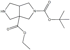 2-(tert-Butyl) 3a-ethyl tetrahydropyrrolo[3,4-c]pyrrole-2,3a(1H,3H)-dicarboxylate Struktur