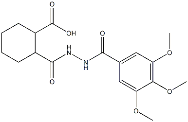 2-{[2-(3,4,5-trimethoxybenzoyl)hydrazino]carbonyl}cyclohexanecarboxylic acid Struktur