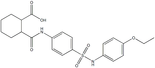 2-({4-[(4-ethoxyanilino)sulfonyl]anilino}carbonyl)cyclohexanecarboxylic acid Struktur