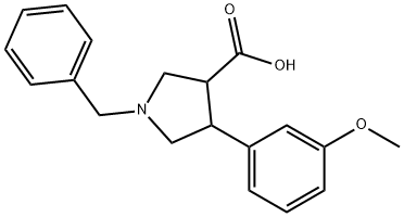 1-BENZYL-4-(3-METHOXY-PHENYL)-PYRROLIDINE-3-CARBOXYLIC ACID Struktur