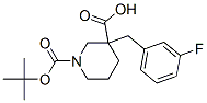 1-Boc-3-(3-fluorobenzyl) Piperidine-3-Carboxylic Acid Struktur