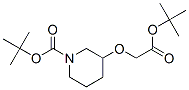 1-Boc-3-(2-tert-butoxy-2-oxoethoxy)piperidine Struktur