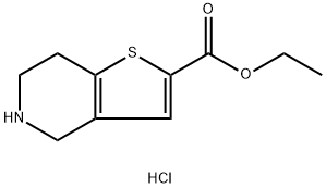 Ethyl 4,5,6,7-tetrahydrothieno[3,2-c]pyridine-2-carboxylate hydrochloride Struktur