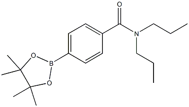 N,N-Dipropyl-4-(tetramethyl-1,3,2-dioxaborolan-2-yl)benzamide Struktur