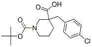 1-BOC-3-(4-CHLORO-BENZYL)-PIPERIDINE-3-CARBOXYLIC ACID Struktur