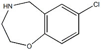 7-chloro-2,3,4,5-tetrahydro-1,4-benzoxazepine Struktur