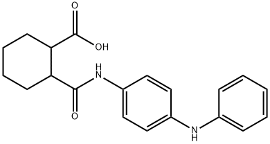 2-[(4-anilinoanilino)carbonyl]cyclohexanecarboxylic acid Struktur