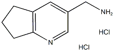 (6,7-Dihydro-5H-cyclopenta[b]pyridin-3-yl)methanamine dihydrochloride Struktur