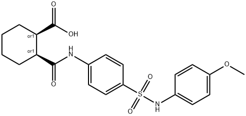 2-({4-[(4-methoxyanilino)sulfonyl]anilino}carbonyl)cyclohexanecarboxylic acid Struktur