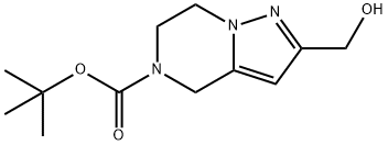 tert-butyl 6,7-dihydro-2-(hydroxymethyl)pyrazolo[1,5-a]pyrazine-5(4H)-carboxylate Struktur