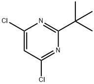 2-tert-butyl-4,6-dichloropyrimidine Struktur