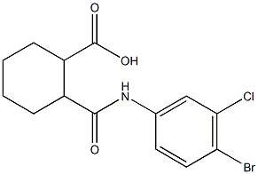 2-[(4-bromo-3-chloroanilino)carbonyl]cyclohexanecarboxylic acid Struktur