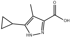 3-Cyclopropyl-4-methyl-1H-pyrazole-5-carboxylic acid Struktur