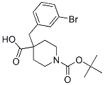 1-Boc-4-(3- bromobenzyl) Piperidine-4-Carboxylic Acid Struktur