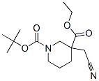 1-Boc-3-(Cyanomethyl)-3-Piperidine carboxylic Acid Ethyl Ester Struktur