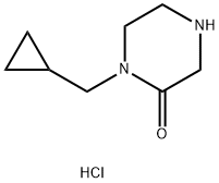 1-(cyclopropylmethyl)-2-piperazinone hydrochloride Struktur