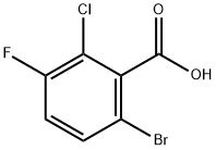 6-Bromo-2-chloro-3-fluoro-benzoic acid Struktur