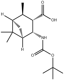 (1R,2R,3S,4R,5R)-2-TERT-BUTOXY-CARBONYLAMINO-4,6,6-TRIMETHYLBI-CYCLO[3.1.1]HEPTANE-3-CARBOXYLIC ACID Struktur