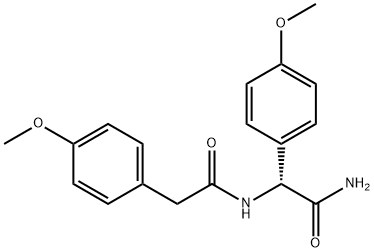 N-[(1R)-2-Amino-1-(4-methoxyphenyl)-2-oxoethyl]-4-methoxybenzeneacetamide Struktur