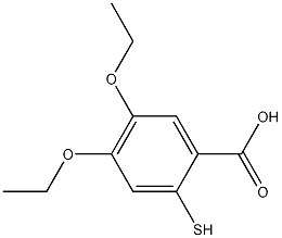 4,5-diethoxy-2-mercapto-Benzoic acid Struktur