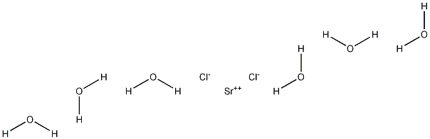 Strontium chloride hexahydrate Struktur