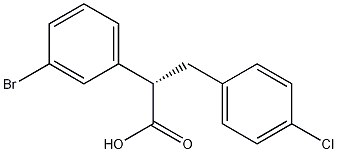 (S)-2-(3-BROMOPHENYL)-3-(4-CHLOROPHENYL)PROPANOIC ACID Struktur