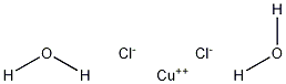 Copper(II) chloride dihydrate Struktur