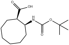 CIS-2-TERT-BUTOXYCARBONYLAMINO-CYCLOOCTANECARBOXYLIC ACID Struktur