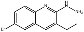 1-(6-bromo-3-ethylquinolin-2-yl)hydrazine Struktur