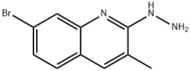 7-Bromo-2-hydrazino-3-methylquinoline hydrochloride Struktur