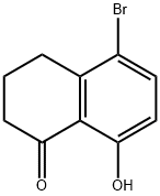 5-bromo-8-hydroxy-3,4-dihydronaphthalen-1(2H)-one Struktur