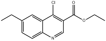 4-Chloro-6-ethylquinoline-3-carboxylic acid ethyl ester Struktur