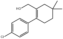 2-(4-Chlorophenyl)-5,5-dimethyl-1-cyclohexene-1-methanol Struktur