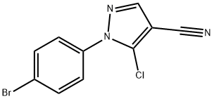 1-(4-bromophenyl)-5-chloro-1H-pyrazole-4-carbonitrile Struktur