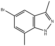 5-bromo-3,7-dimethyl-1H-indazole Struktur