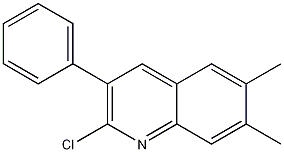 2-CHLORO-6,7-DIMETHYL-3-PHENYLQUINOLINE Struktur