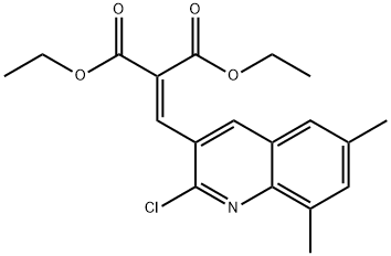 2-CHLORO-6,8-DIMETHYL-3-(2,2-DIETHOXYCARBONYL)VINYLQUINOLINE Struktur