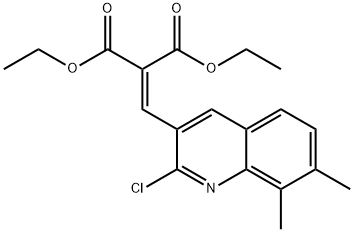 2-CHLORO-7,8-DIMETHYL-3-(2,2-DIETHOXYCARBONYL)VINYLQUINOLINE Struktur