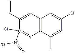 E-2,6-DICHLORO-8-METHYL-3-(2-NITRO)VINYLQUINOLINE Struktur