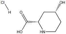 (2S,4R)-4-hydroxypiperidine-2-carboxylic acid hydrochloride Struktur