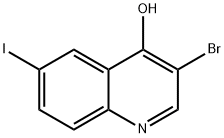 3-bromo-6-iodoquinolin-4-ol Struktur