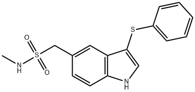 N-Methyl-3-(phenylthio)-1H-indole-5-methanesulfonamide Struktur