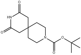 3,9-Diazaspiro[5.5]undecane-3-carboxylic acid, 8,10-dioxo-, 1,1-dimethylethyl ester Struktur