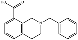 2-ベンジル-1,2,3,4-テトラヒドロイソキノリン-8-カルボン酸 化學構造式